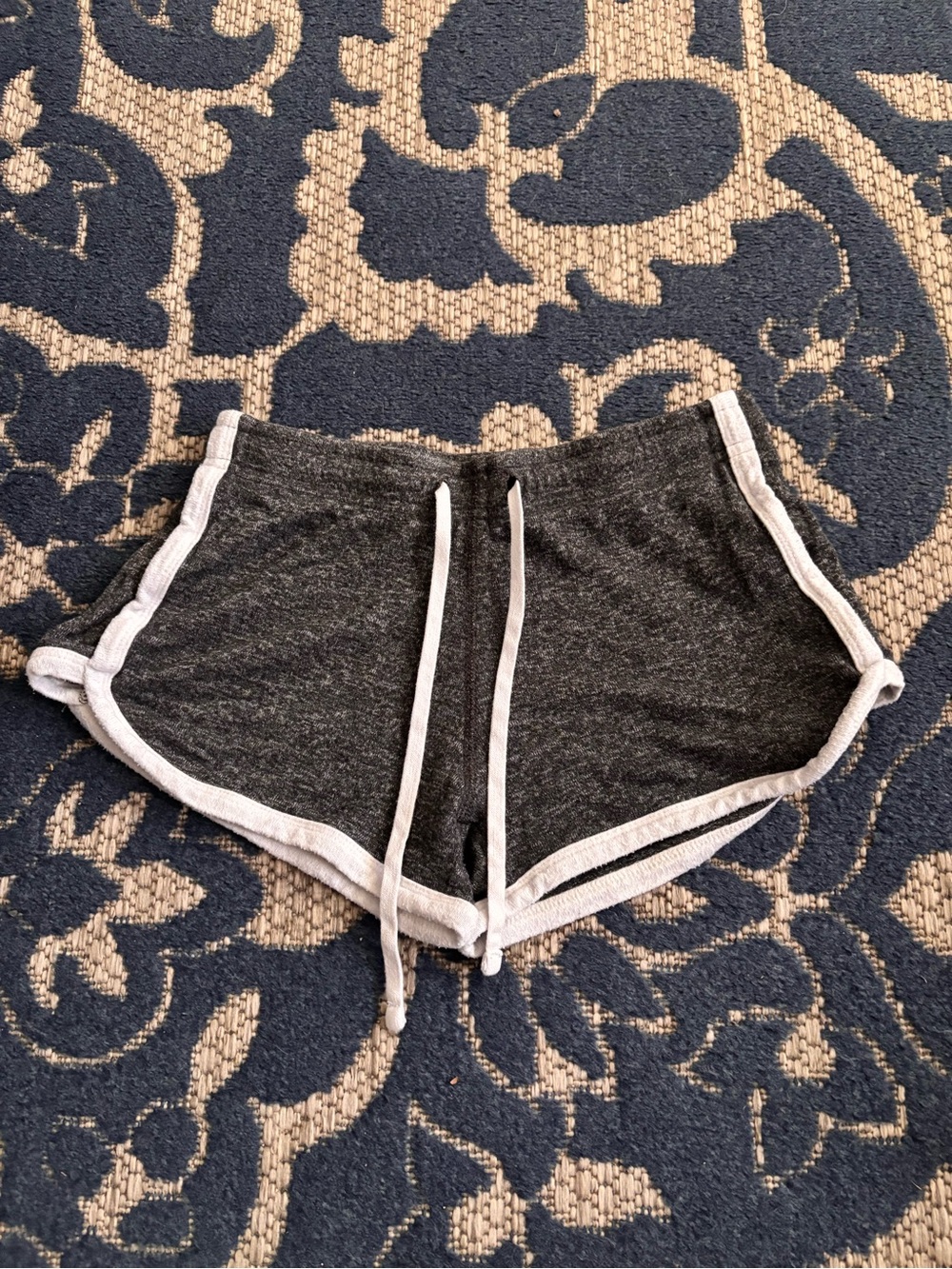 Aeropostale Charcoal Heather Athletic Drawstring Shorts